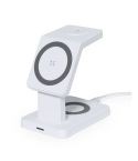 Caricatore wireless magnetico 15W, 3 in 1, supporto per telefono, bianco, V1351-02