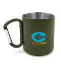 Tazza in acciaio inossidabile riciclato da 280 ml con clip a moschettone | Pari, V1405