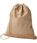 Drawstring bag RPET, beige, V1703-25