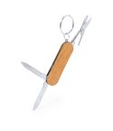 Multifunktionales Werkzeug, Taschenmesser, 3 Funktionen, Schlüsselanhänger, braun, V2101-17