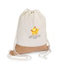Cotton drawstring bag with cork element | Rontay, beige, V2246-20