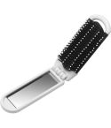 Hairbrush and mirror, white, V4345-02