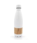 Termo boca 500 ml s detaljem od bambusa | Blake, bijela, V4855-02