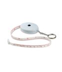 Keyring, measuring tape 1,5m, white, V5615-02