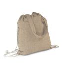 Recycled cotton bag 2 in 1, drawstring bag and shopping bag, V6792