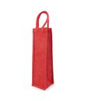 Jute bottle bag | Paige, red, V7199-05