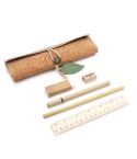 School set, pencil case, pencil, ball pen, ruler, eraser and pencil sharpener | Clark, wood, V7248-17