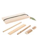 School set, pencil case, pencil, ball pen, ruler, eraser and pencil sharpener | Landon, neutral, V7365-20