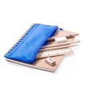 Schulset, Federtasche, 2 Bleistifte, Kugelschreiber, Notizbuch, Lineal, Radiergummi und Spitzer, navyblau, V7870-04