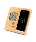 Bamboo wireless charger 10W, weather station | Kahele, beige, V8328-18