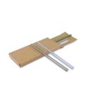 Set di cannucce riutilizzabili in vetro BRIGHT, 4 pezzi, spazzola per la pulizia con piatto per personalizzazione inclusa | Lea, misto, V8892-00