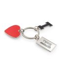 Heart-shaped keyring I love ... with a metal plate | Lydus, argento, VA093-32