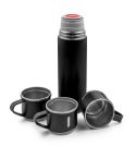 Thermos 420 ml und 3 Tassen 150 ml | Quavean, Schwarz, VA117-03