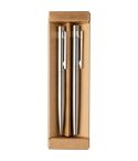 Set da scrittura, penna e penna a sfera, argento, VA215-32