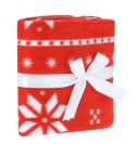 RPET-Decke, Weihnachtsmuster, Rot, VA231-05