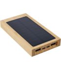 Powerbank 10000 mAh mit Solar-Ladegerät, braun, VA276-16