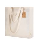 Recycled cotton shopping bag, beige, VA287-20