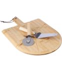 Pizza serving set, brown, VA508-16