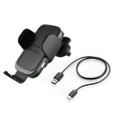 Mobile phone holder for car, wireless charger 10W Hama, black, VH034-03
