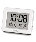 Electronic desk clock with alarm Hama Kos, white, VH059-02