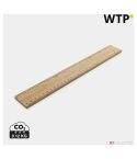 Timberson extra thick 30cm double sided bamboo ruler, brown, XDP165.509