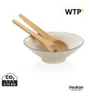 Ukiyo Salatschüssel mit Bambus-Salatbesteck, Weiß, XDP263.091