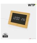 Utah RCS recycled plastic and bamboo LED clock, brown, XDP279.319