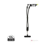 Ura za roko LoopAmp RCS RPET nastavljiv trak za telefon, kabel 60W, črna, XDP302.5701