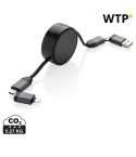 Terra RCS recycled aluminium retractable 6 in 1 60W cable, grigio, XDP302.752