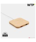 Bamboo 10W brezžični polnilec z USB, rjava, XDP308.379