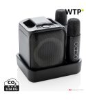 Set karaoke in plastica riciclata Singvibe RCS con doppio microfono, nero, XDP331.0601