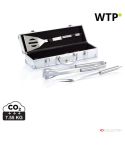 3-delni set za žar v aluminijasti škatli, srebrna, XDP422.172