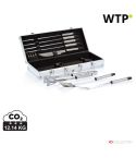 12-delni set za žar v aluminijasti škatli, srebrna, XDP422.182