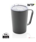 Tazza moderna in acciaio inossidabile riciclato con coperchio RCS, grigio, XDP433.052