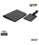 Swiss Peak GRS recycled PU travel gift set, black, XDP820.731