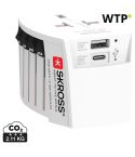 Adattatore da viaggio SKROSS MUV 2 poli con USB A e C, bianco, XDRB1.302962