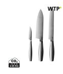 BOSKA Küchenmesser Kopenhagen, Set von 3, grau, XDRB357686