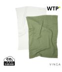 VINGA Cromer Waffelküchentuch, 2 Stück, Grün, XDV103222