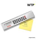 ABS ruler with calculator Heather, silver, 2917-032999999