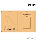 Andersen A5 Notebook Sugarcane cover. 80gsm recycled 196 pages, yellow, ANT004-158