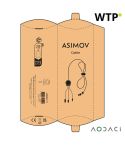 Asimov 5-v-1 kabel iz bambusa in rPET. Osvetljena logotip., črna, ACB003-103