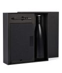 Pisalen komplet z 500 ml termo steklenico z dvojno izolacijsko steno, črna, B11801