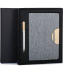 Pisni set z NFC oznako (144 bajtov) v kovini, RPET in papirju s darilno škatlo, siva, B11808