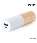 Bamboo and wheat straw power bank 4500 mAh, white, V2009-02