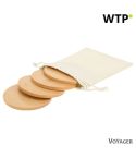 Bambus-Untersetzer-Set, 4 Stück, braun, VA695-17