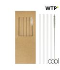 Borosip, set di cannucce in vetro, transparent, AP800271