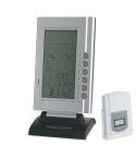Funkuhr aus Kunststoff mit digitaler Wetterstation, grau, C12320