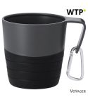 Tazza da viaggio pieghevole da 340 ml con clip a moschettone, VA669