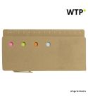 Porta memo in cartone con righello Riva, marrone, 7830-011999999