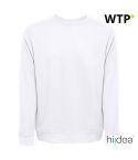 THC COLOMBO WH, Unisex sweatshirt in Italian with ribbed collar, cuffs and waistband, White, 30265